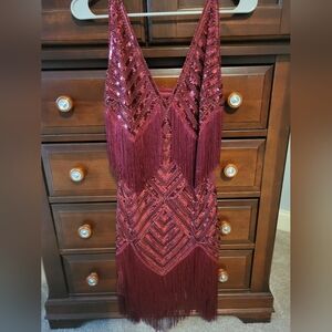 40s Flapper Fringe Dress
